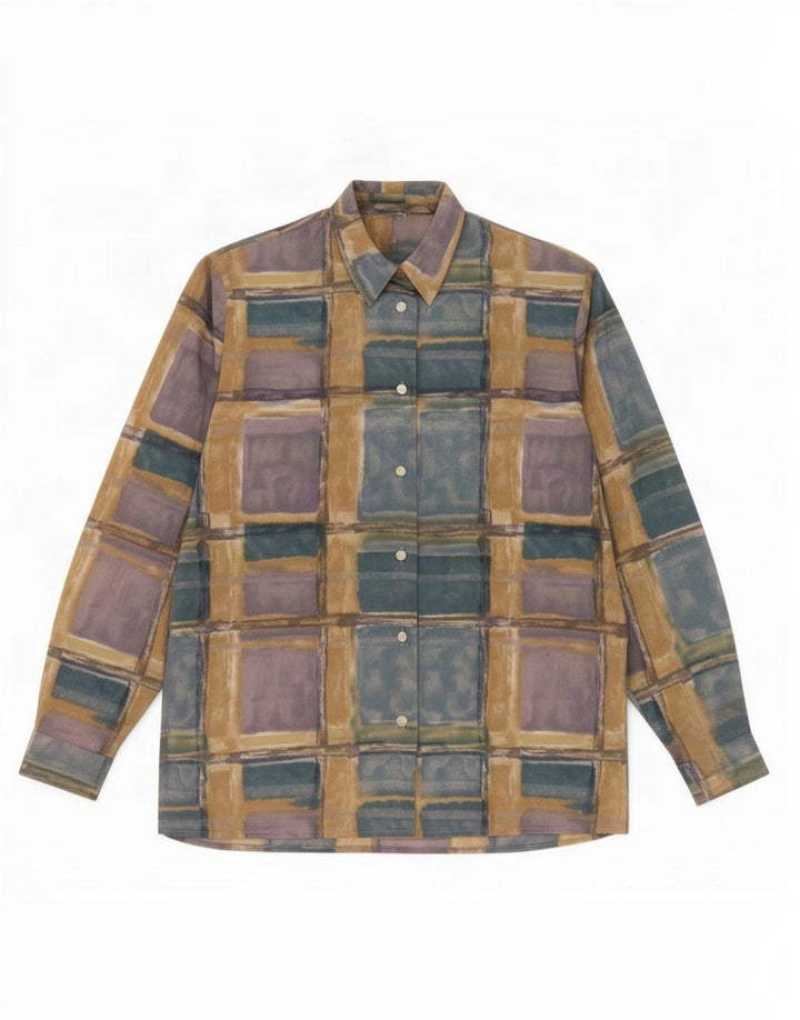 Koszula damska Vintage UK 14 Średni wielobarwny patchwork