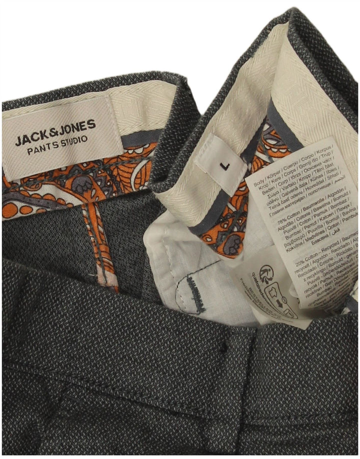 Męskie spodenki chino Jack & Jones, duże W34, szare, bawełniane w cętki