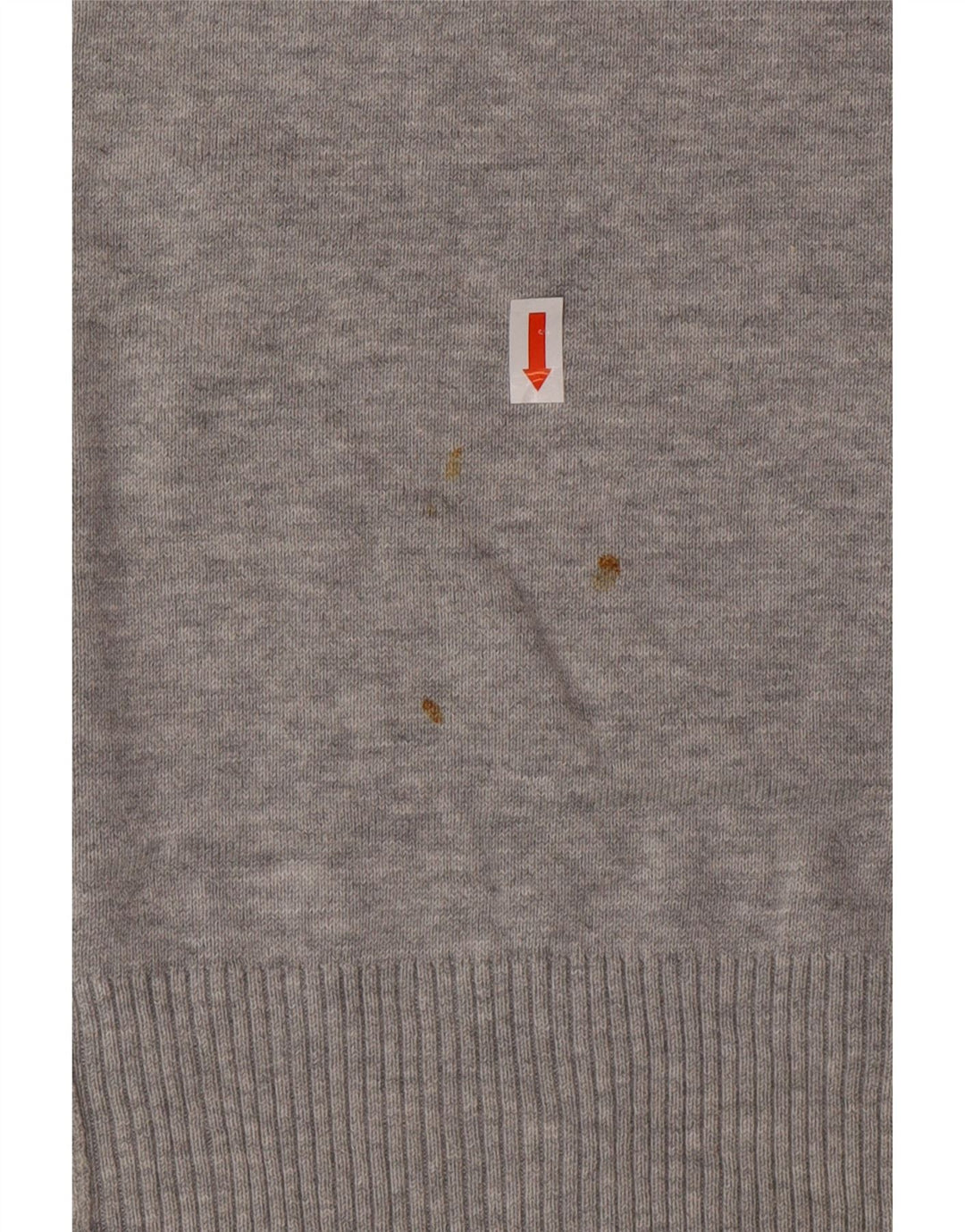 Męski sweter z wycięciem pod szyją DIESEL, duży, szary, bawełniany