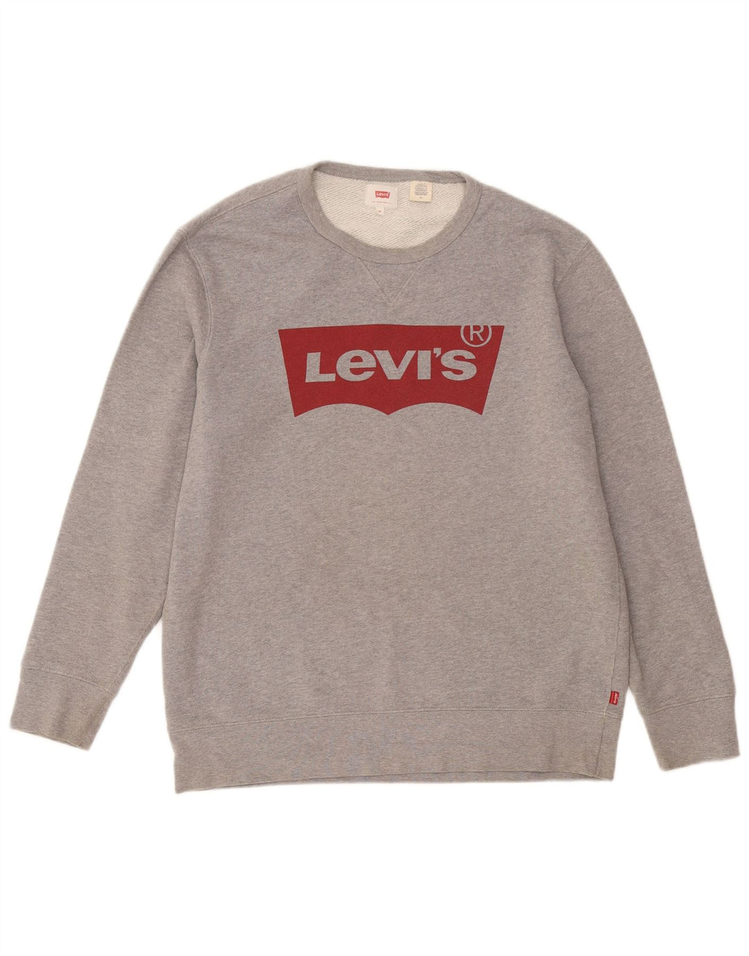 Męska bluza z grafiką Levi's, średnioszara, bawełniana