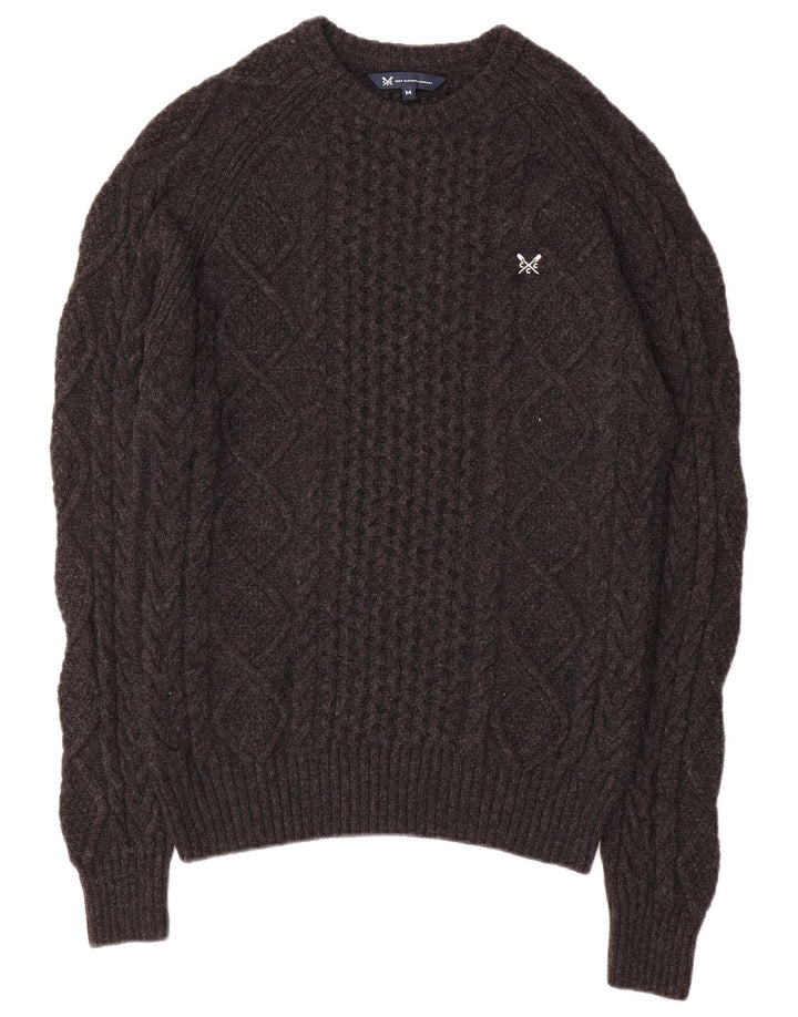 Crew Clothing Męski sweter z dekoltem w łódkę, średnioszara wiskoza