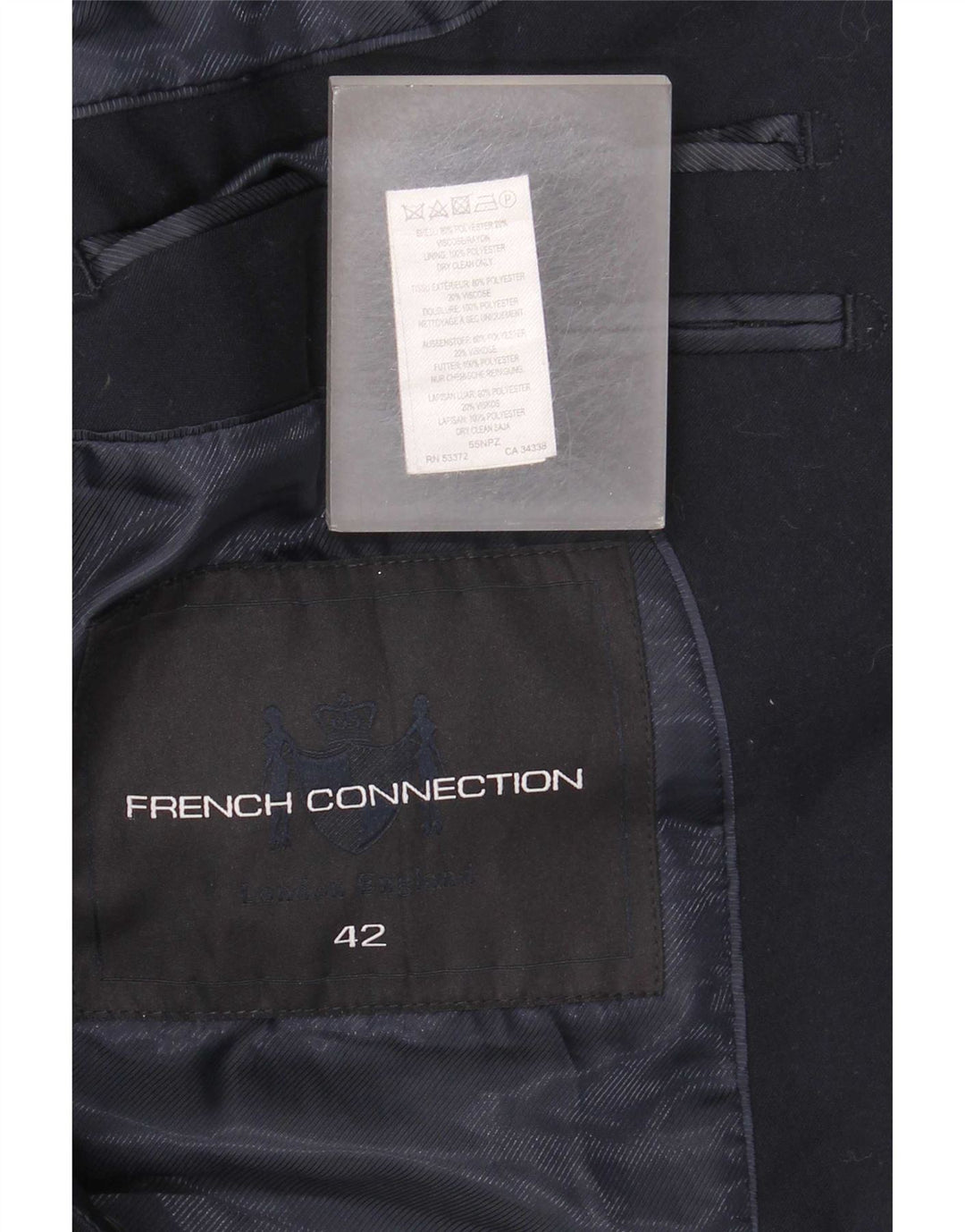 Męska marynarka zapinana na 2 guziki French Connection UK 42 XL Granatowy poliester