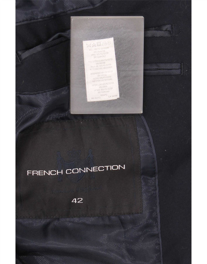 Męska marynarka zapinana na 2 guziki French Connection UK 42 XL Granatowy poliester