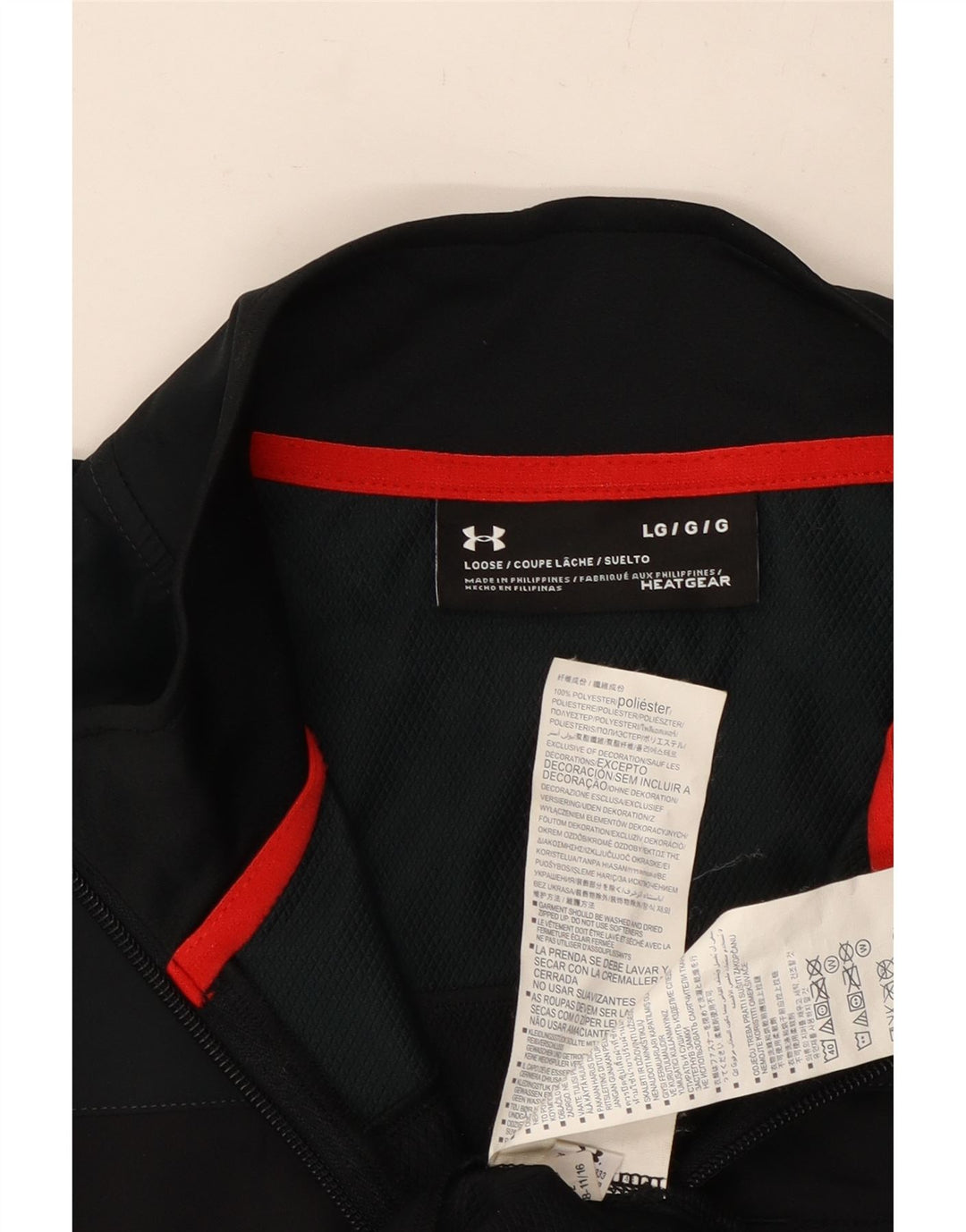 Męska kurtka dresowa UNDER ARMOUR Heat Gear, duża, czarna, z blokami kolorów