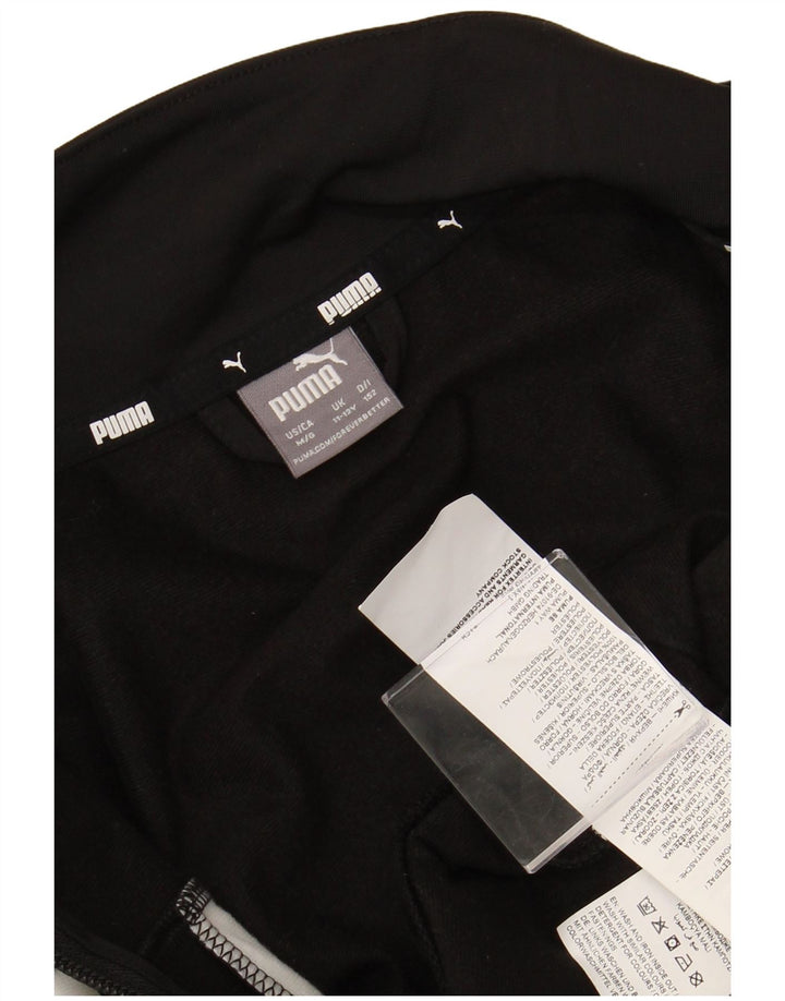 Chłopięca kurtka dresowa PUMA, 11-12 lat, czarny poliester z blokami kolorów