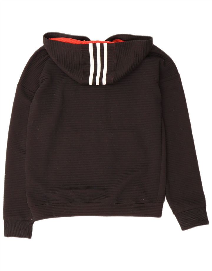 Chłopięcy sweter Adidas z zamkiem błyskawicznym, 11-12 lat, czarny poliester