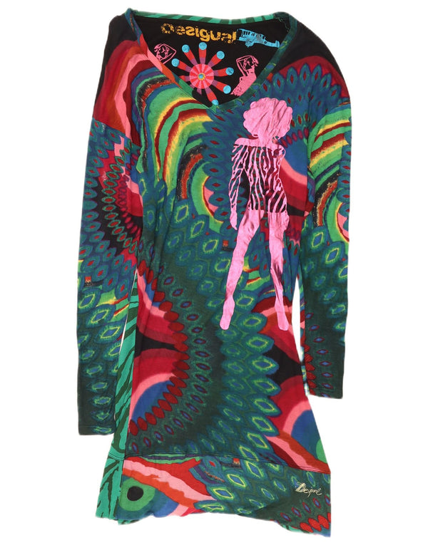 Damska sukienka z grafiką Desigual UK 18 XL, wielokolorowa, geometryczna