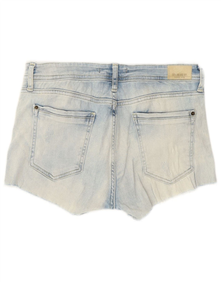 Damskie spodenki jeansowe Zara w trudnej sytuacji EU 38 Small W28 niebieskie