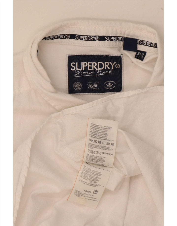 Koszula damska Superdry UK 16, duża, biała, bawełniana