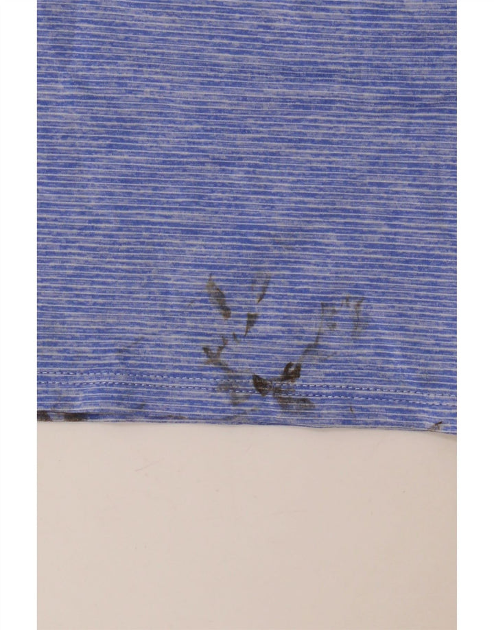 Damska koszulka polo Vineyard Vines UK 14, poliester w średnie niebieskie paski