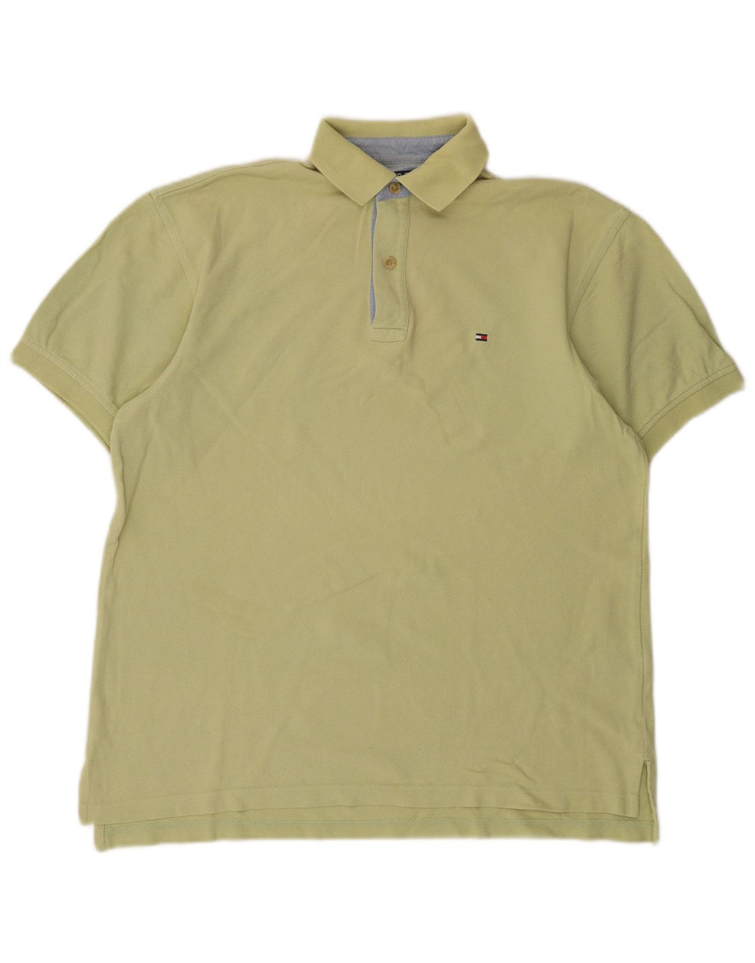 Męska koszulka polo Tommy Hilfiger, mała, bawełniana w kolorze khaki