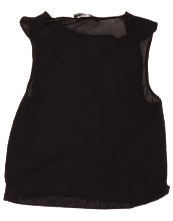 Damska bluzka bez rękawów All Saints Top UK 10 Small Black Acetate
