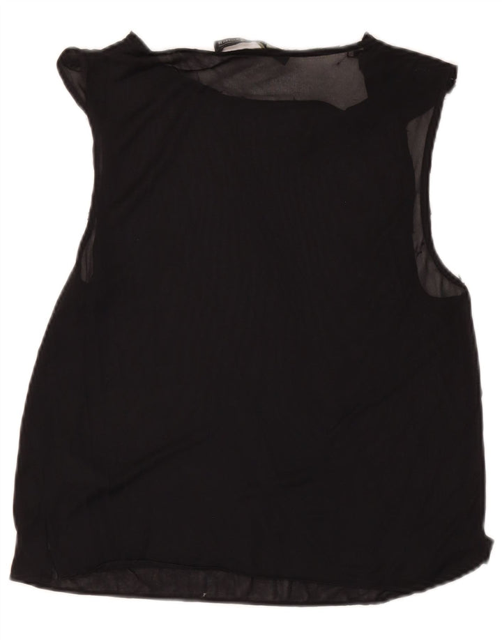 Damska bluzka bez rękawów All Saints Top UK 10 Small Black Acetate