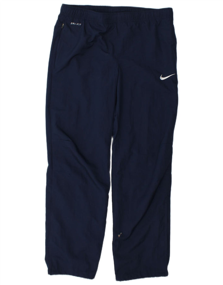 Męskie spodnie dresowe Nike Dri Fit, małe, granatowe, poliestrowe