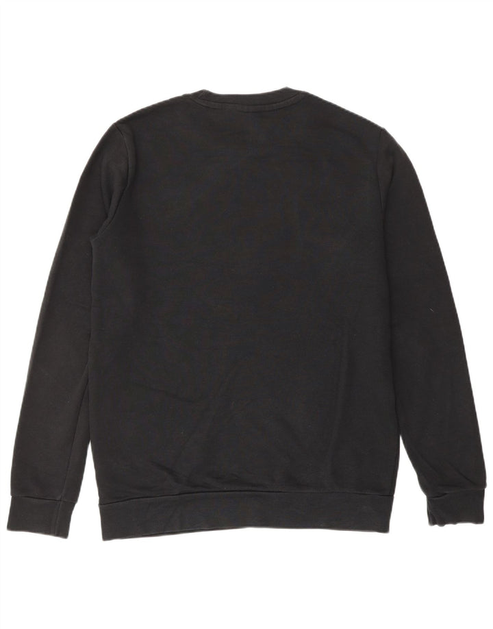 Męska bluza z grafiką ADIDAS, mała, czarna, bawełniana