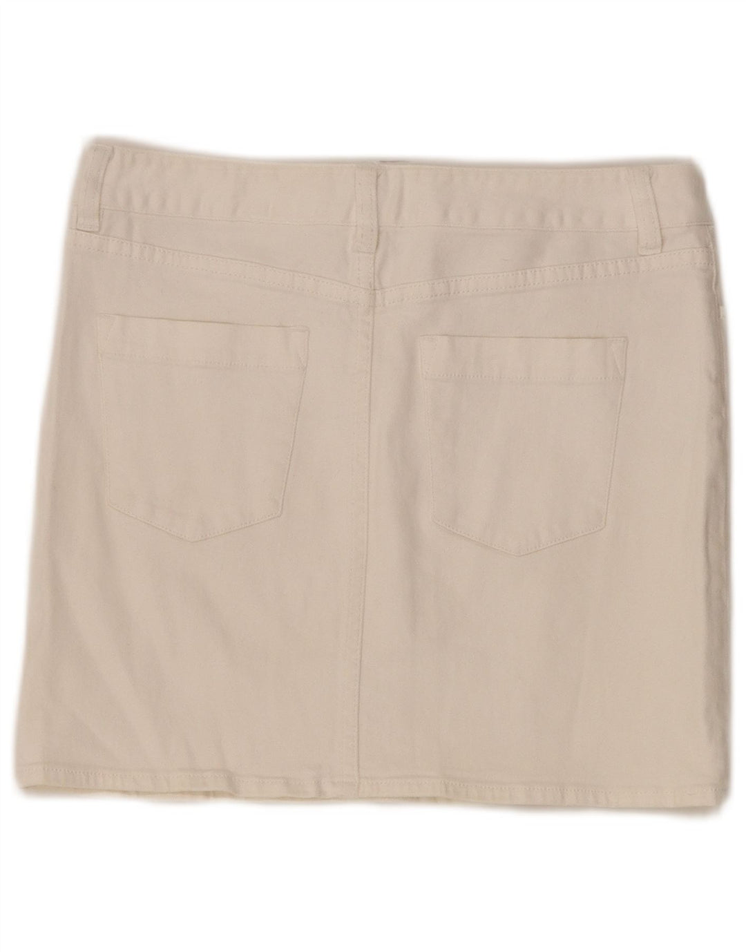 Damska spódnica dżinsowa J. Crew US 6 Medium W32 Złamana biała bawełna