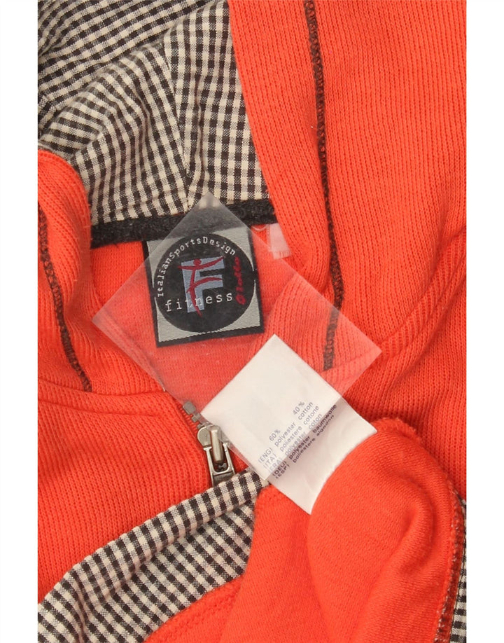 Damski sweter oversize z kapturem i zamkiem błyskawicznym LOTTO UK 10, mały, czerwony poliester