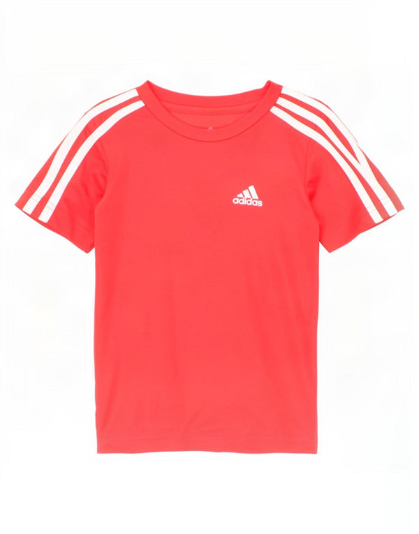 Chłopięca koszulka z grafiką Adidas Aeroready Top 4-5 lat, czerwona, poliester