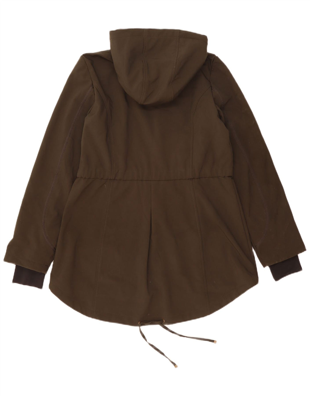 Damska kurtka parka z kapturem French Connection UK 16, duża, khaki, poliester