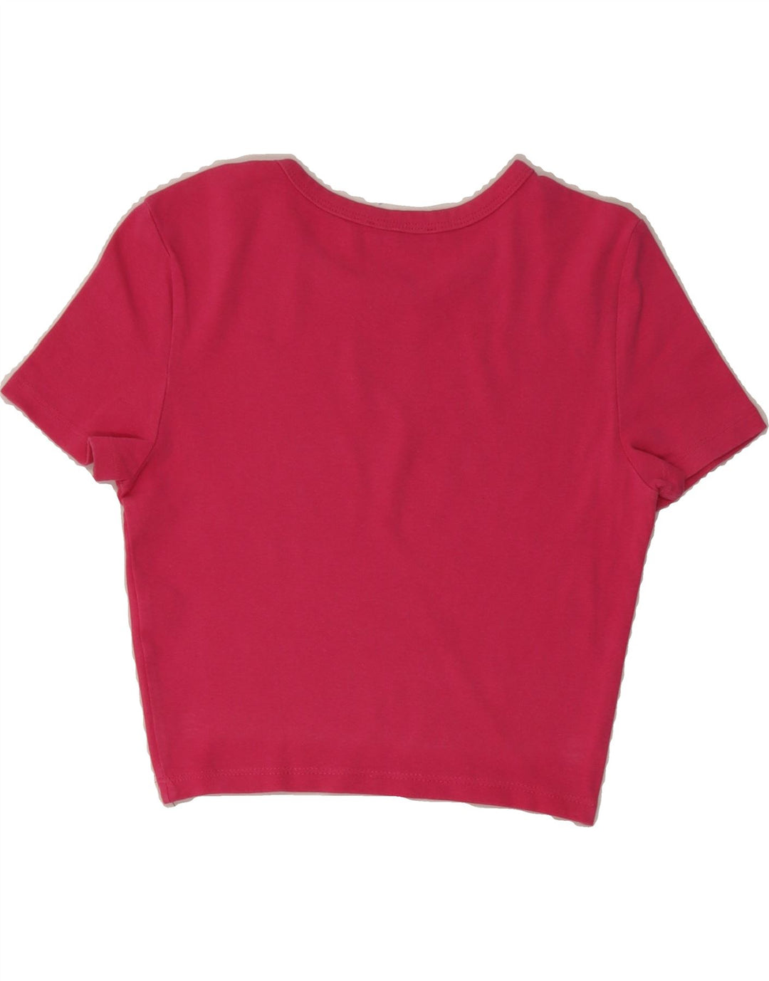 ZARA Womens Crop T-Shirt Top UK 12 Medium Red Cotton Vintage Zara and Second-Hand Zara from Messina Hembry 