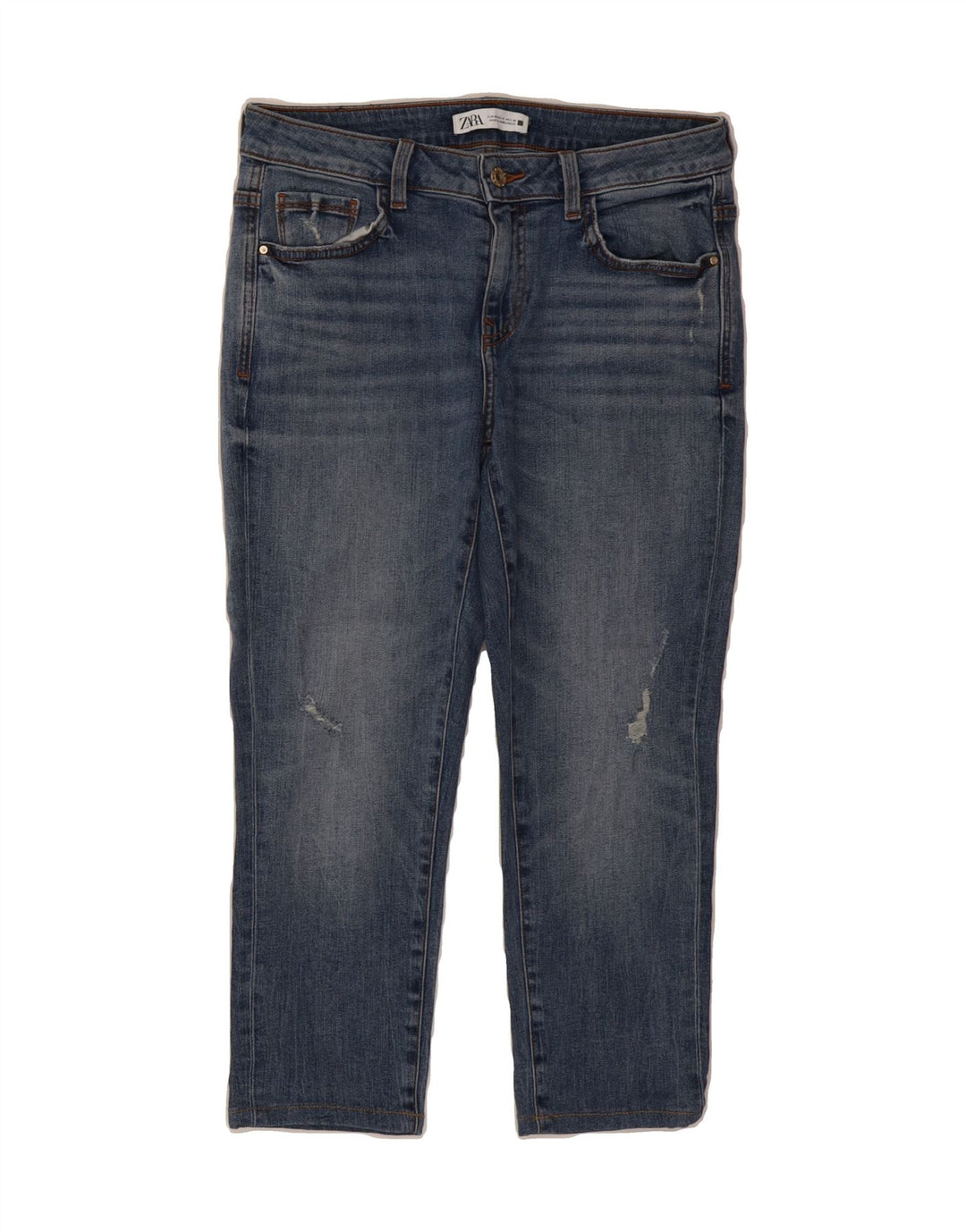 ZARA Womens Capri Jeans EU 40 Medium W30 L22 Blue Cotton Vintage Zara and Second-Hand Zara from Messina Hembry 