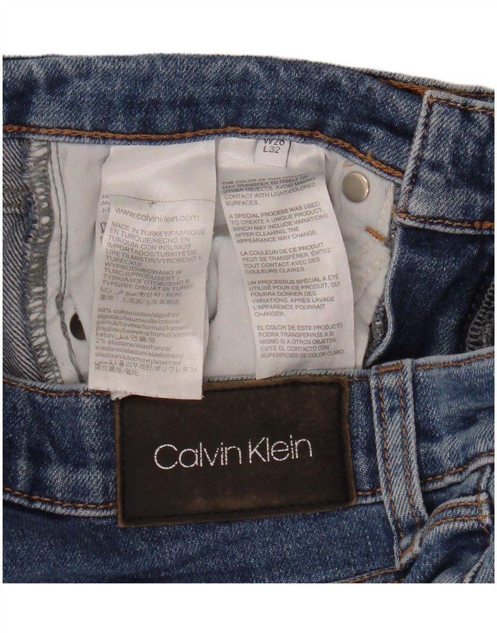 Damskie proste dżinsy Calvin Klein W26 L26 Niebieskie bawełniane
