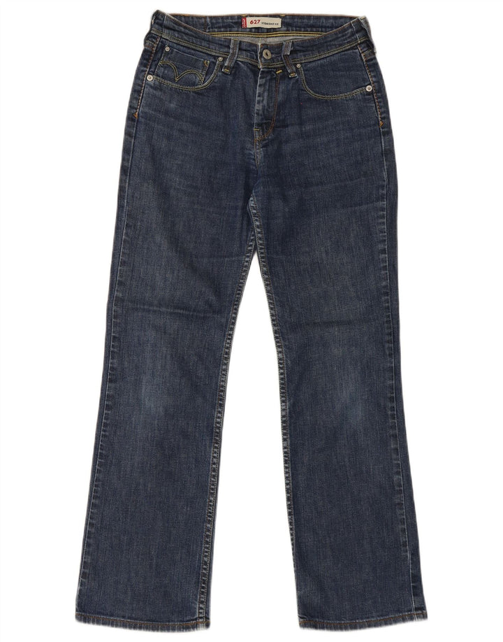 Damskie jeansy Levi's 627 Straight W28 L30 Niebieskie bawełniane
