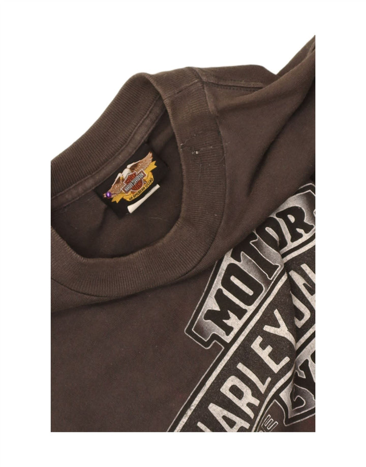 Męska koszulka z grafiką Harley Davidson, średnia szara bawełna