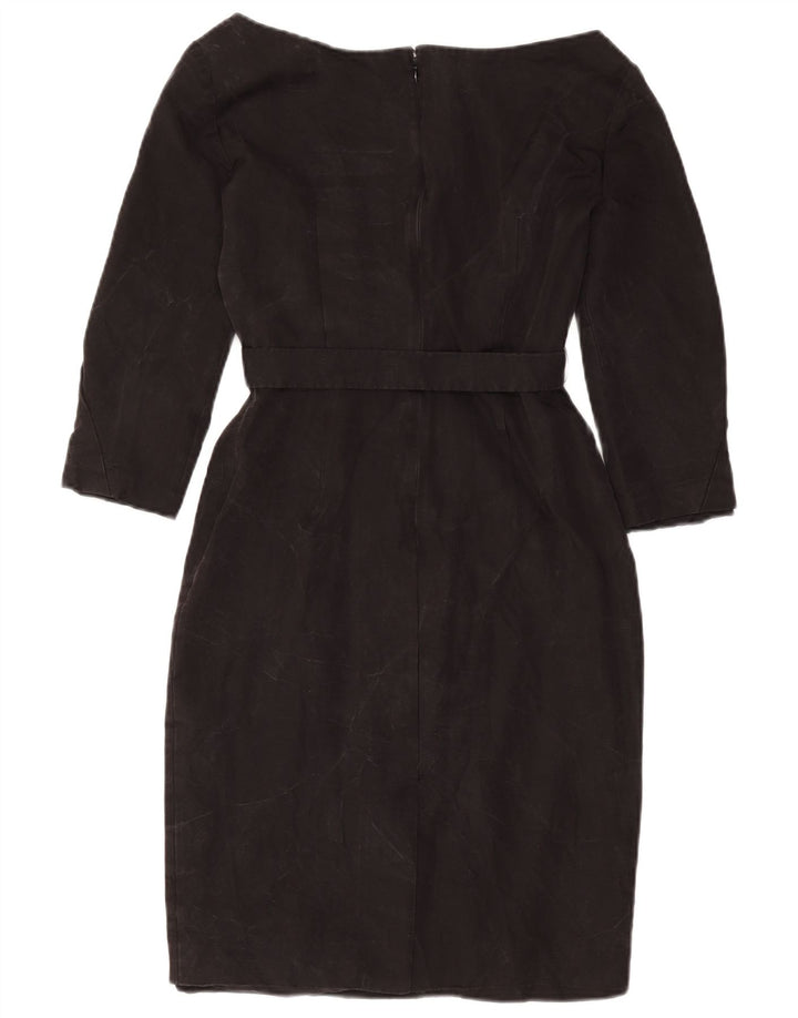 Damska sukienka płaszczowa z rękawem 3/4 Prada IT 40 Small Black Cupro