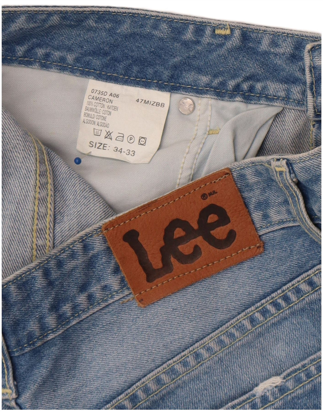 Damskie dżinsy Lee Cameron Bootcut W34 L27 Niebieska bawełna