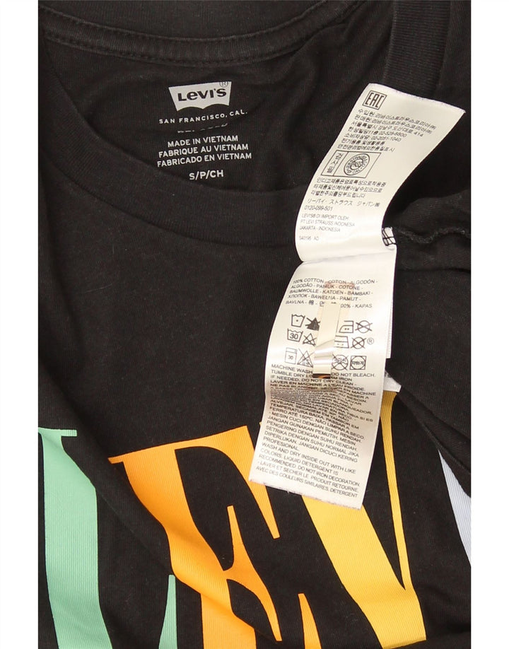 Męski T-shirt z grafiką Levi's, mały, czarny, bawełniany