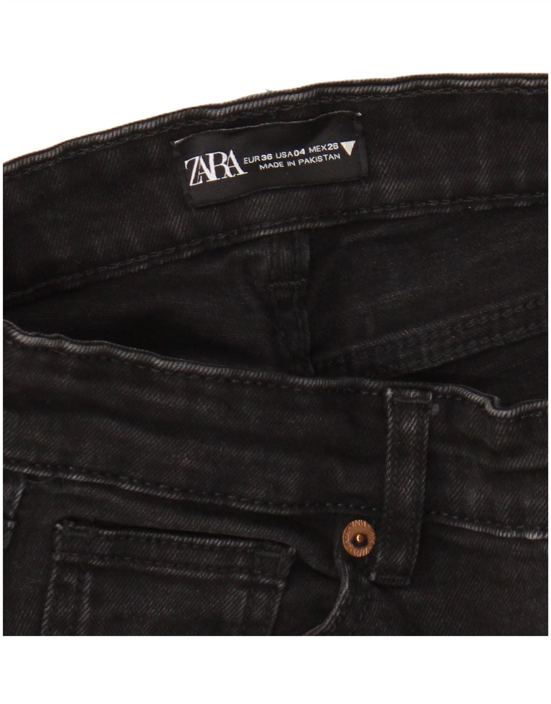 Damskie jeansy rozkloszowane Zara EU 36 XS W26 L25 Czarne