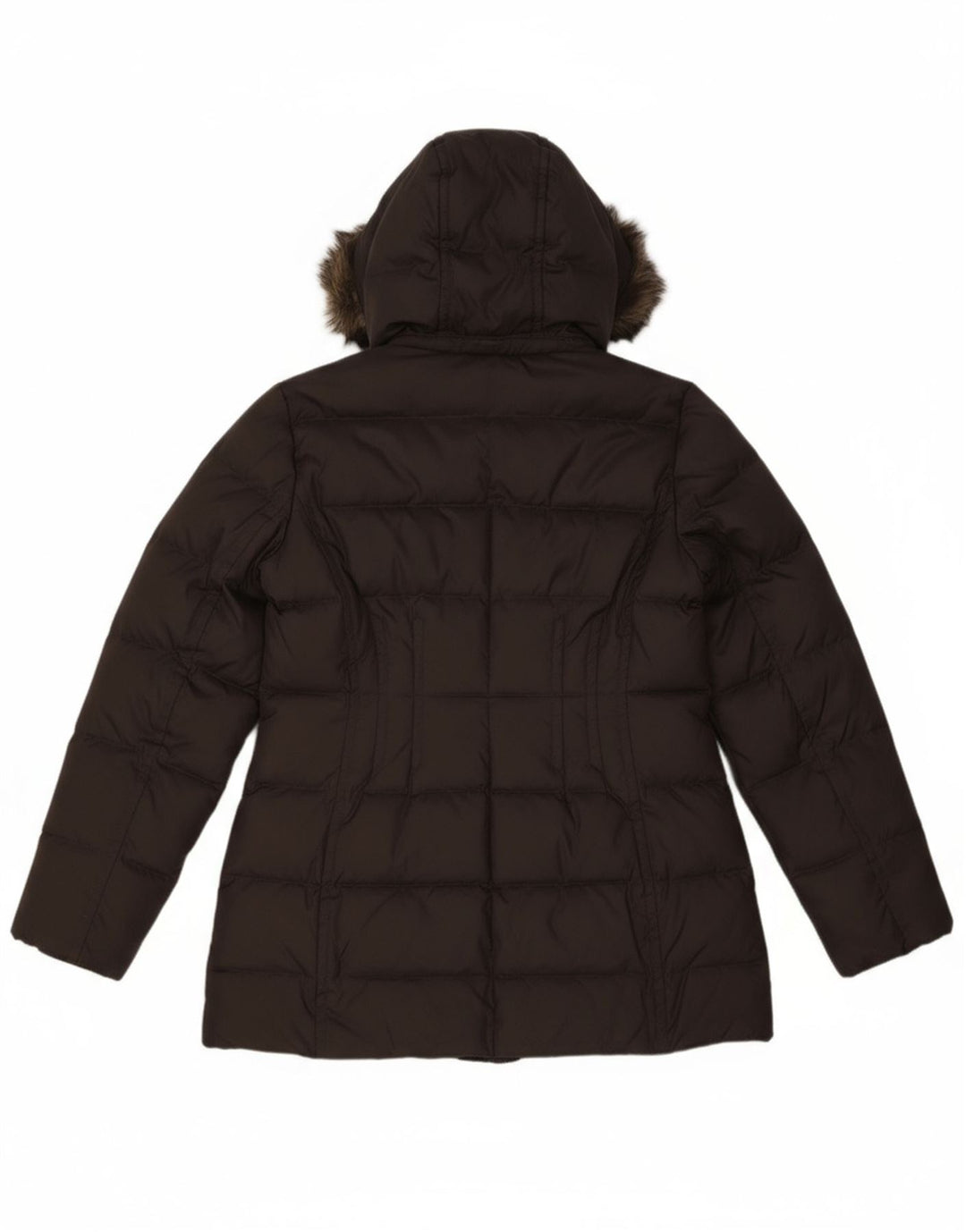 MICHAEL KORS Womens Hooded Padded Jacket UK 14 Medium Grey Polyester