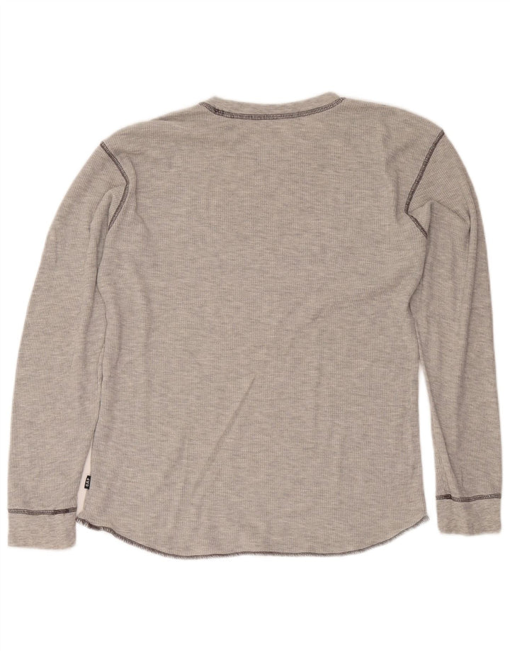 Top chłopięcy Gap z długim rękawem, 12-13 lat, XL, szara, nakrapiana bawełna