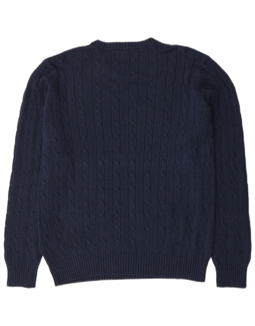 Marks & Spencer Męski sweter z okrągłym dekoltem w kolorze niebieskim, duży, granatowy