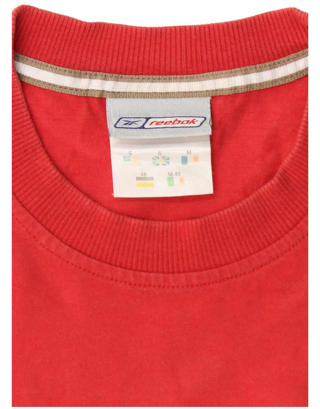 Męski T-shirt z grafiką REEBOK, mały, czerwony