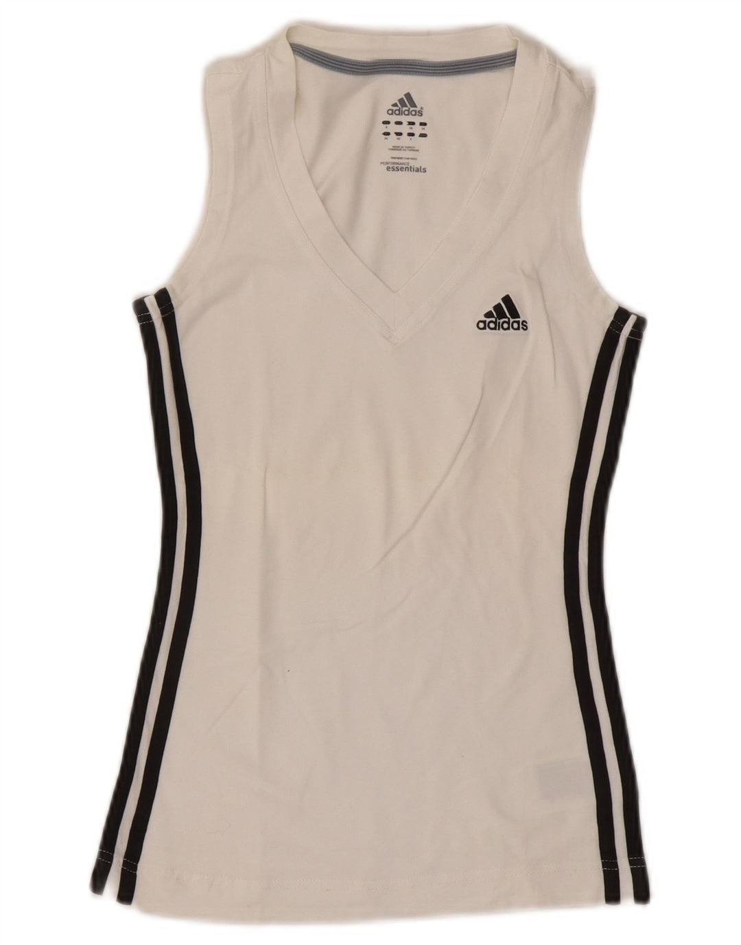 Adidas Damska Kamizelka Top UK 8 Mała Biała Bawełna