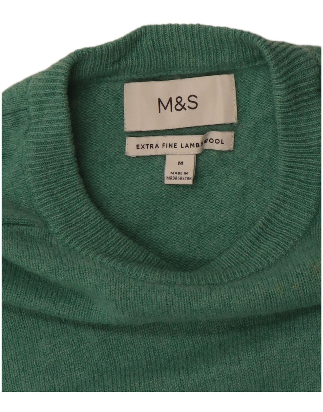 MARKS & SPENCER Damski sweter z okrągłym dekoltem, UK 14, średni zielony