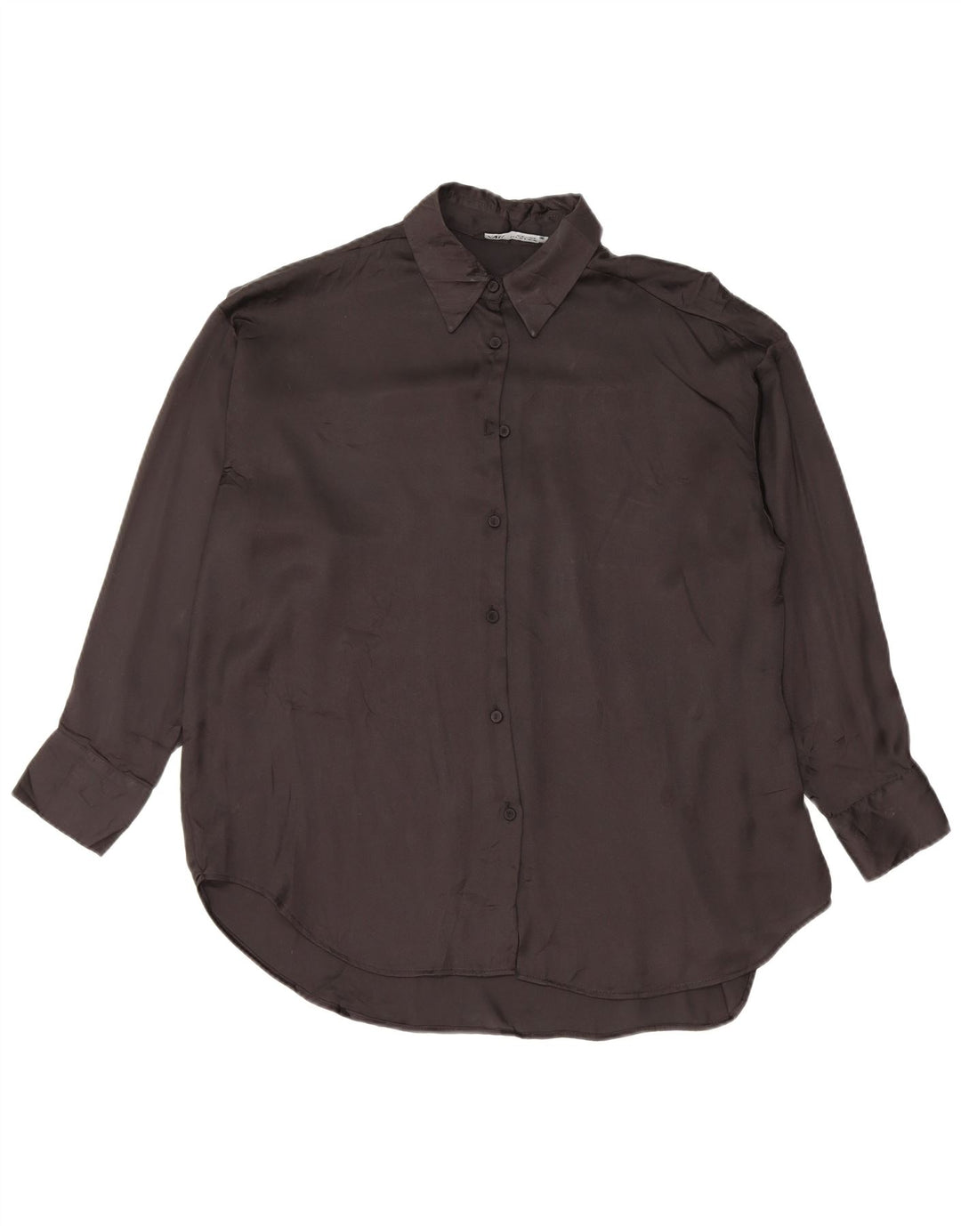 Damska bluzka koszulowa oversize Zara UK 10, mała, czarna, poliester