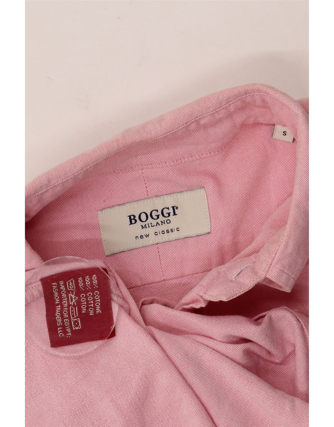BOGGI Męska koszula Milano, mała, różowa, bawełniana
