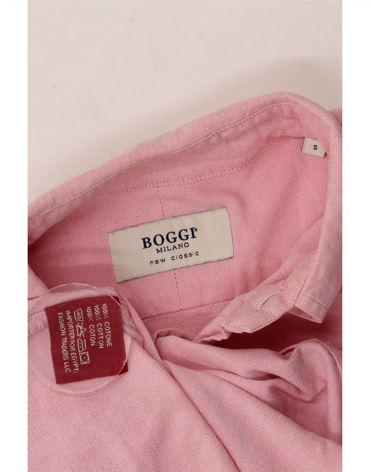 BOGGI Męska koszula Milano, mała, różowa, bawełniana