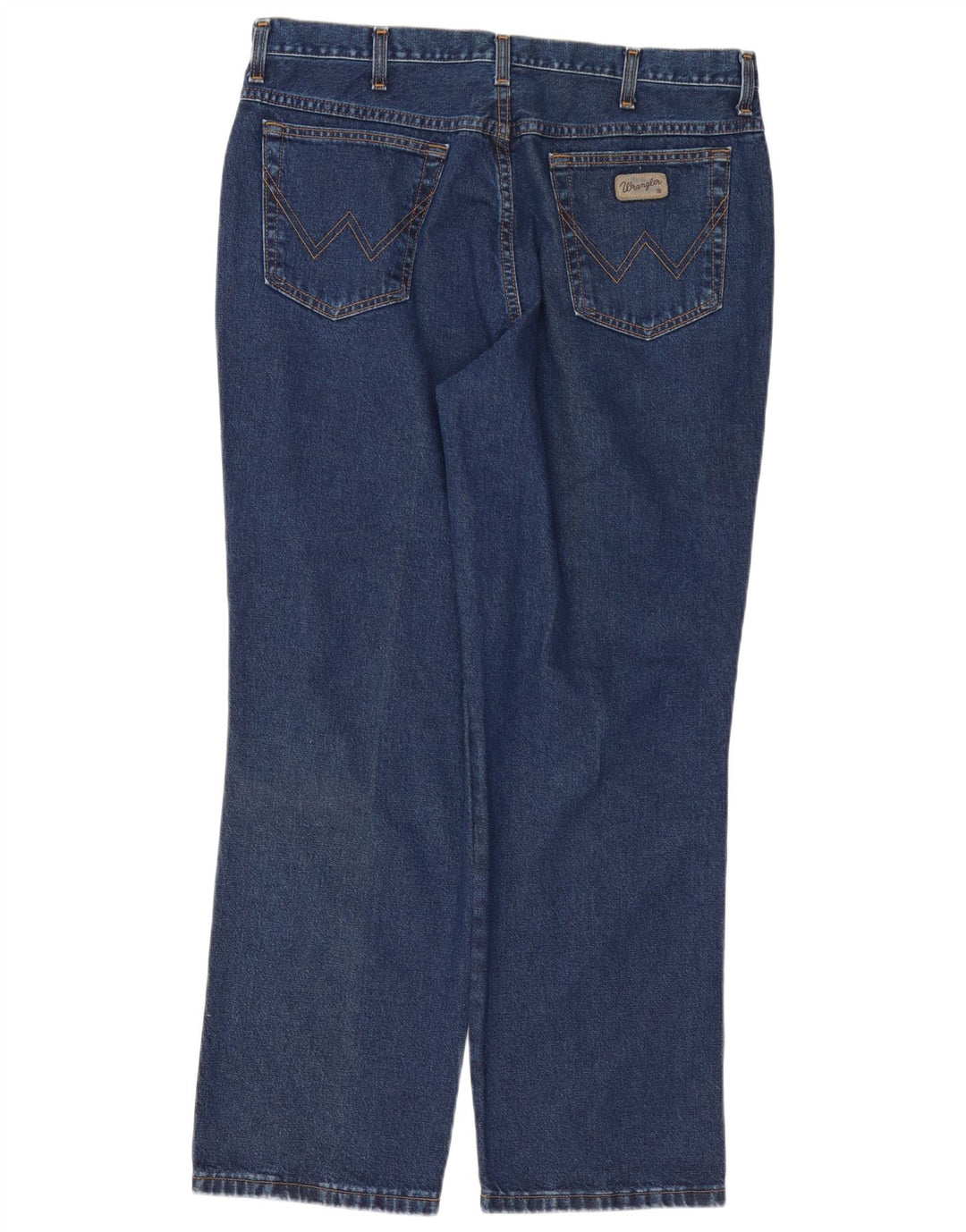 Wrangler Męskie proste dżinsy W38 L30 z niebieskiej bawełny