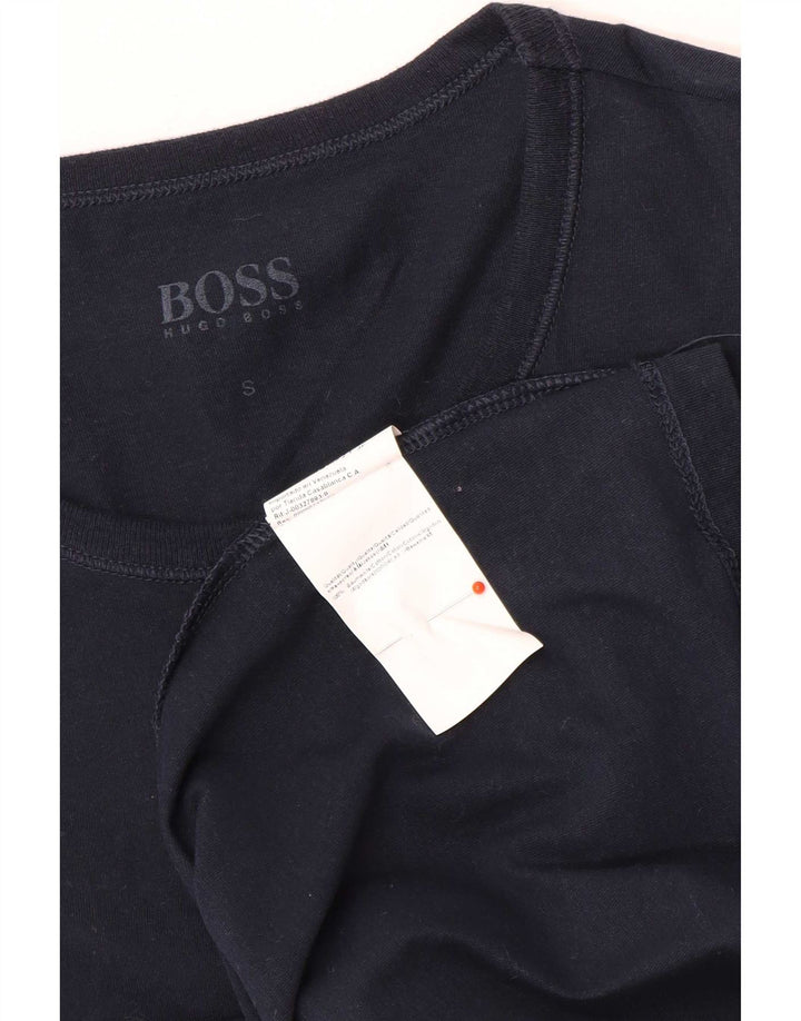 T-shirt męski Hugo Boss, mały, granatowy, bawełniany