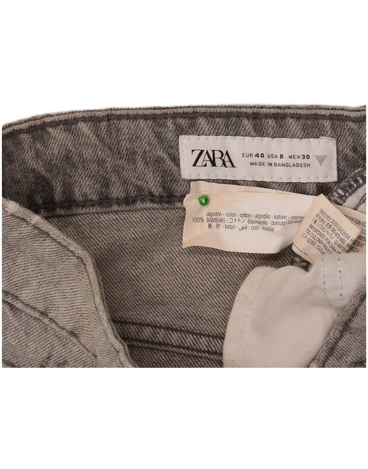 Damskie spodnie jeansowe Zara w trudnej sytuacji EU 40 Medium W30, szara bawełna