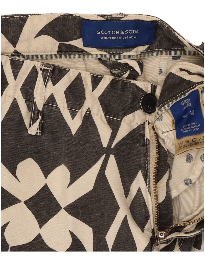 Męskie spodenki Chino Scotch & Soda W30 Średnioszary, geometryczny, bawełniany