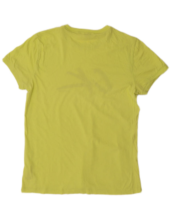 Męski T-shirt z grafiką Calvin Klein, duży, zielony, bawełniany
