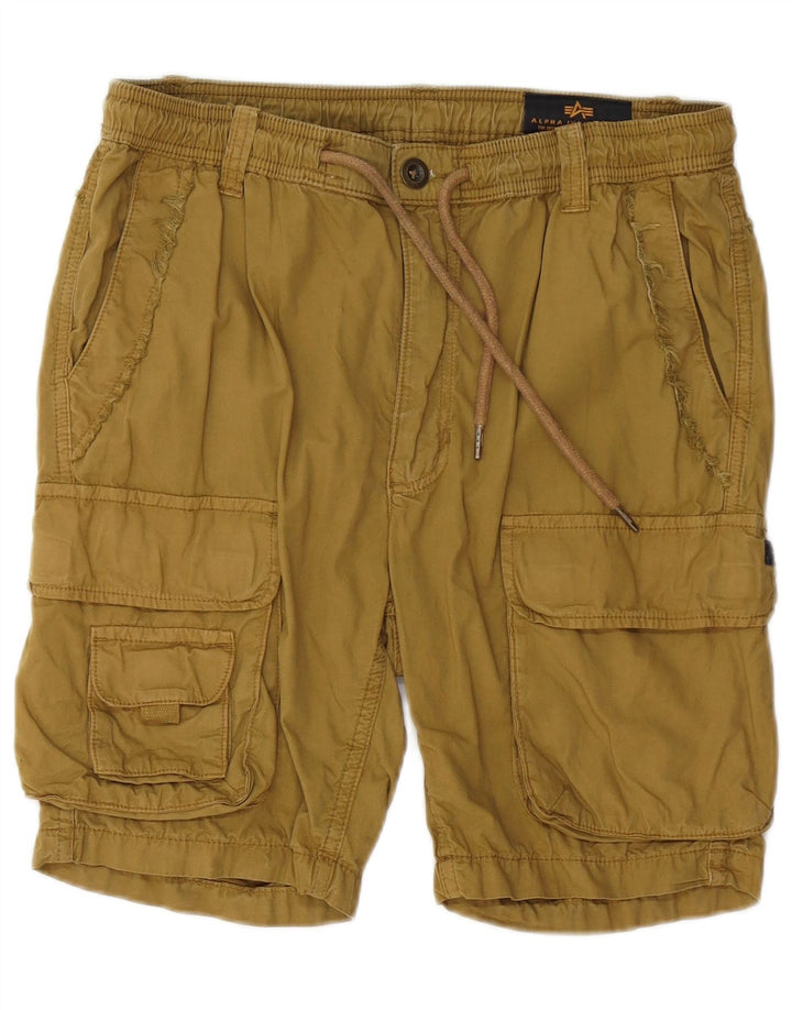 Męskie spodenki cargo Alpha Industries W31, średnia bawełna khaki