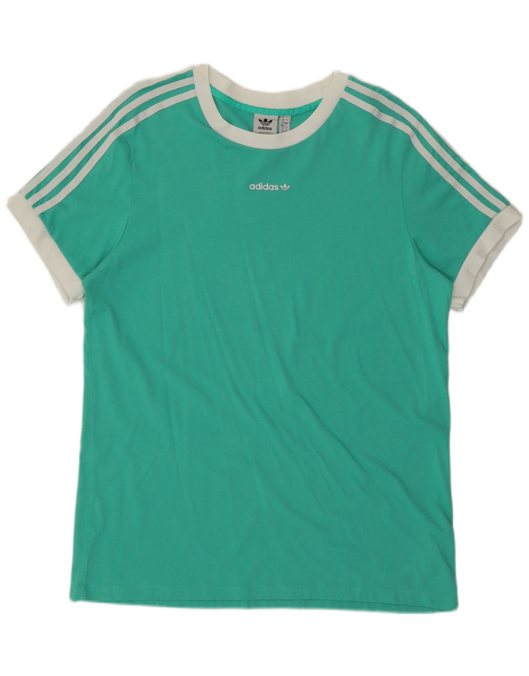 T-shirt damski ADIDAS Top UK 16, duży, zielony, bawełniany