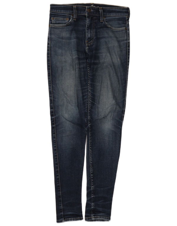Damskie jeansy skinny Hollister W30 L30 Granatowe, bawełniane