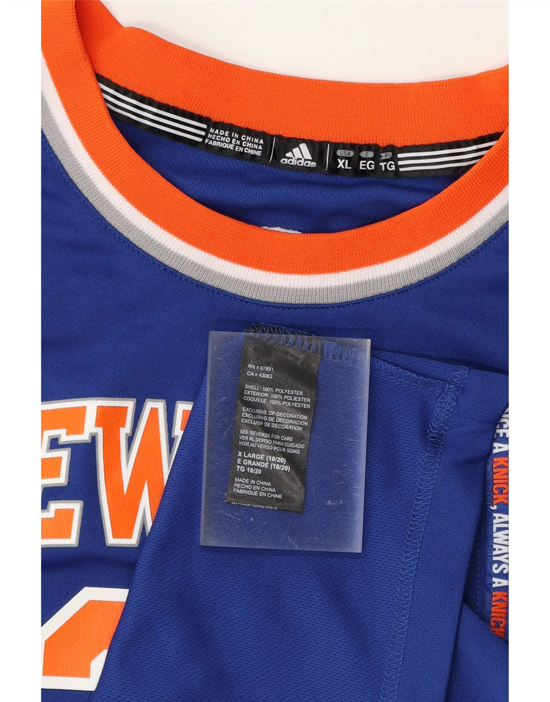 Męska kamizelka z grafiką ADIDAS New York Knicks XL, niebieski poliester